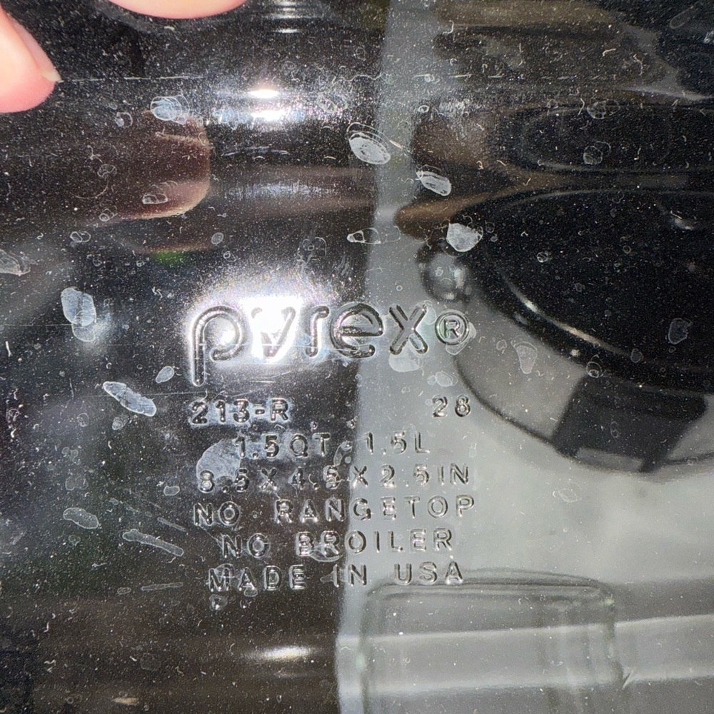 mark. Clear Glass Baking Dish